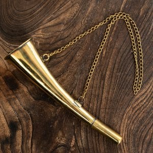 インドのマーチングラッパ ストレート 16cm(ID-HORN-13)