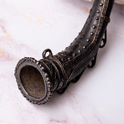 トゥラヒ(turahi) ドクラ鋳造のメタルホーン インドの民俗ラッパ 26cm - サブ4