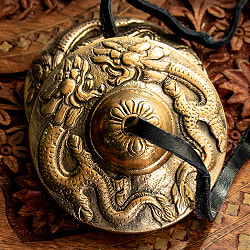 ゴールド系ディンシャ(大7.5cm) -ドラゴン柄 - サブ2