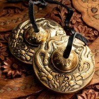 ゴールド系ディンシャ(大7.5cm) -ドラゴン柄