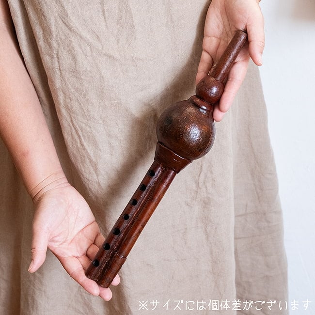 ココナッツ・プーンギー[蛇使いの笛] 6 - 大体これくらいのサイズ感になります。※サイズには個体差がございます