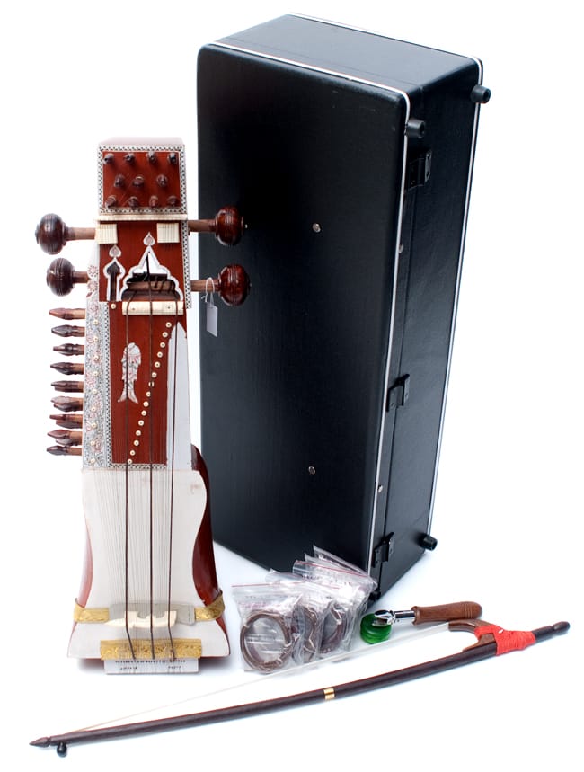 【送料無料】 サーランギ Sarangi ハードケース 交換弦付き / サーランギー 擦弦楽器 ヒンドゥスターニー Hindustani 民族楽器 インド楽