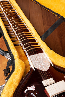 【Kanailal＆Sons製】ヴィラヤットカーンスタイル シタールセット（グラスファイバーケース） - サブ4