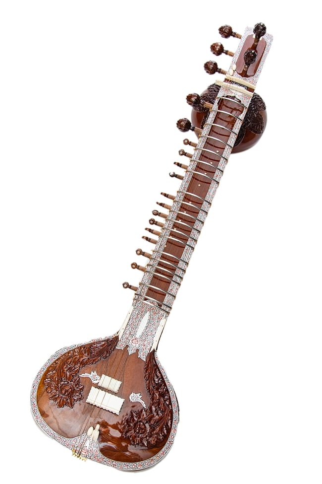 【PALOMA社製】ダブルトゥンバ高級シタールセット（グラスファイバーケース）の写真1枚目です。高さは約120cm程度です。ダブルトゥンバシタール,シタール,Sitar,インド 楽器,インド 弦楽器,民族楽器