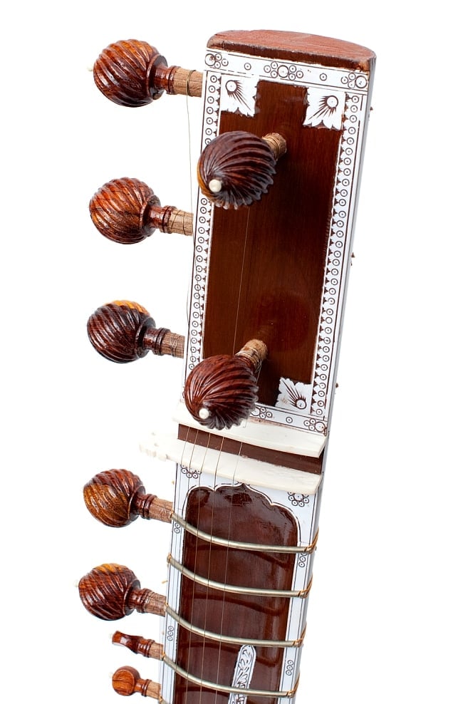 練習用シタールセット(グラスファイバーケース) 3 - ヘッドの部分です