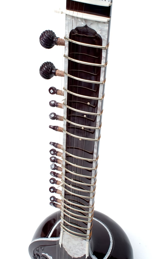 練習用シタールセット（グラスファイバーケース） 4 - 上からの写真です