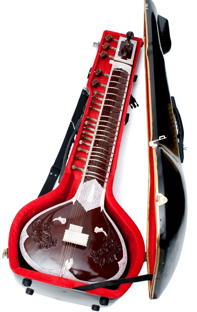 練習用シタールセット（グラスファイバーケース） 9 - ケースに入れると安心ですし、高級感がでます！*中のシタールは別商品になります