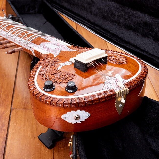 【ニス剥がれあり・ポッド難ありの訳あり品】【Kartar Music House社製】エレクトリックシタールセット(グラスファイバーケース) 6 - ※こちらは通常品の写真となります