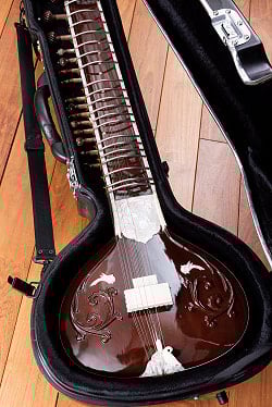 【Kartar Music House社製】シンプルシタールセット（グラスファイバーケース） - サブ3