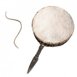 チベットの太鼓 チベット仏教の儀式で使われる打楽器 - ガ(rnga)(ID-TBLC-29)