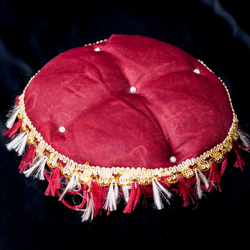 タブラのパッド 赤 / 保護 タブラパッド 民族楽器 インド楽器 エスニック楽器 ヒーリング楽器