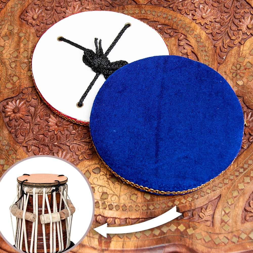 タブラのパッド 直径17cm程度 / 保護 タブラパッド 民族楽器 インド楽器 エスニック楽器 ヒーリング楽器