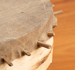 ネパールの民族打楽器 ダンプ タマン ドラム Damphu-Tamang-Drum 26cm  - サブ4