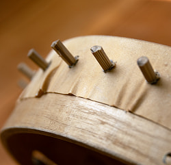 ネパールの民族打楽器 ダンプ タマン ドラム Damphu-Tamang-Drum 35cm  - サブ5