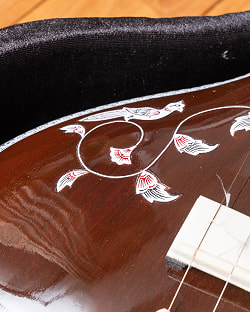 タンプーラ 〔全長約130cm〕 インド古典音楽 声楽用ドローン楽器 ハードケース付き - サブ4