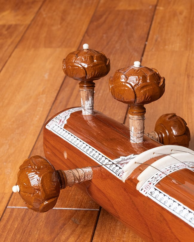 タンプーラ 〔全長約142cm〕 インド古典音楽 声楽用ドローン楽器 大型モデル ハードケース付き 15 - 拡大写真です