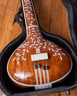 タンプーラ 〔全長約142cm〕 インド古典音楽 声楽用ドローン楽器 大型モデル ハードケース付き - サブ2