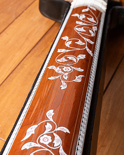 タンプーラ 〔全長約142cm〕 インド古典音楽 声楽用ドローン楽器 大型モデル ハードケース付き - サブ4