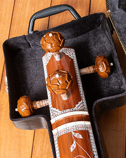 タンプーラ 〔全長約142cm〕 インド古典音楽 声楽用ドローン楽器 大型モデル ハードケース付き - サブ5