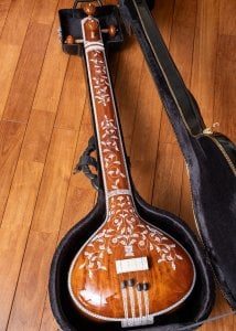 タンプーラ 〔全長約142cm〕 インド古典音楽 声楽用ドローン楽器 大型モデル ハードケース付き(ID-TPL-5)