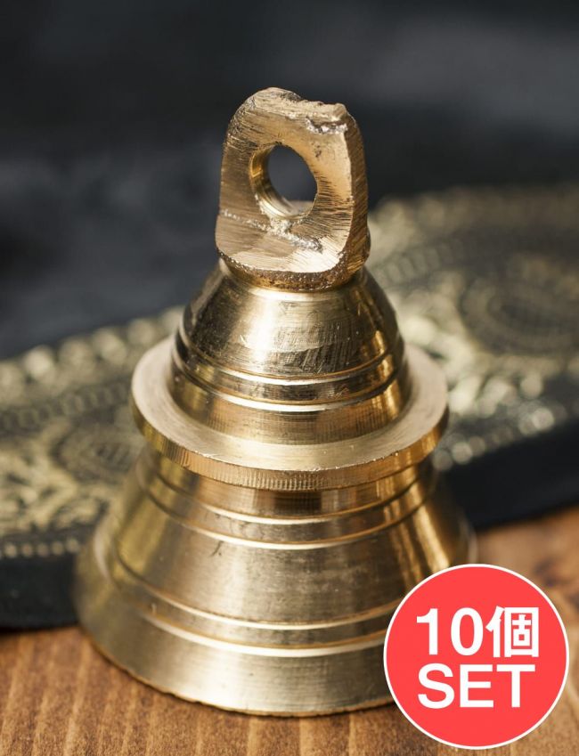 【10個セット】プージャベル【約6.5cm】の写真セット,インド　打楽器,民族楽器