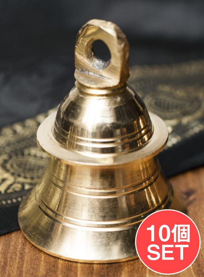 【10個セット】プージャベル【約7.5cm】の写真セット,インド　打楽器,民族楽器