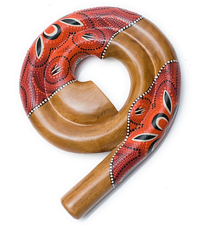 スパイラル・ディジュリドゥ【木目 赤系】の商品写真 2枚目 裏面はこのようになっています