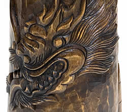 ドラゴン彫刻ジャンベ (高さ 81cm 直径 33cm) の通販[送料無料