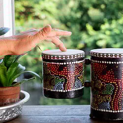 バリ島の民族楽器 ティンプトンドラム｜ドットペイントが美しい 手とマレットで楽しむ3連打楽器 - サブ3