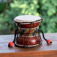 ダムルー　バリ島のドットペイントがかわいい｜シヴァ神の小さなでんでん太鼓・誰でも鳴らせる民族楽器