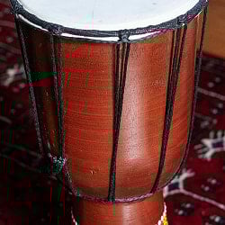 〔高さ：約40cm〕色鮮やかなドットペイントが魅力　ジャンベ｜バリ島の手作り民族楽器・コンパクトサイズの打楽器パーカッション - サブ4