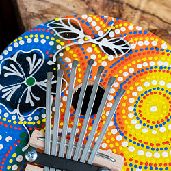 7弦 ココナッツカリンバ〔鮮やかドットペイント〕 - サブ2