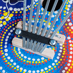 〔少し大きめ〕7弦 ココナッツカリンバ〔鮮やかドットペイント〕 - サブ3