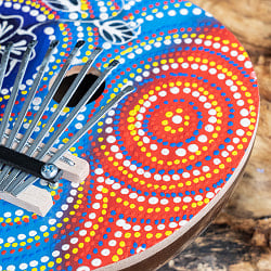 〔少し大きめ〕7弦 ココナッツカリンバ〔鮮やかドットペイント〕 - サブ4