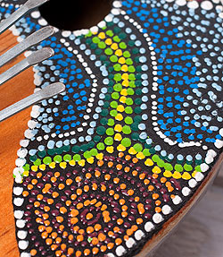 7弦ココナッツカリンバ 【青海・緑道柄】 - サブ3