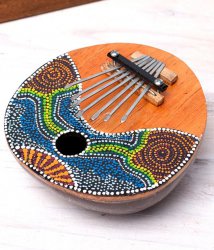 7弦ココナッツカリンバ 【青海・緑道柄】(TI-KLMB-8)