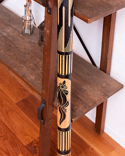 〔彫刻入り 約100cm〕レインスティック 雨音 波音のする楽器　民族楽器 - サブ3