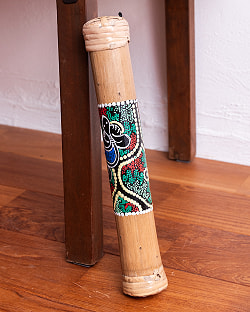 〔ドットペイント 約30cm〕レインスティック 雨音 波音のする楽器　民族楽器 - サブ2