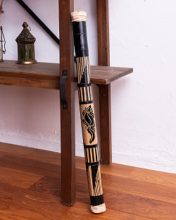 〔彫刻入り 約60cm〕レインスティック 雨音 波音のする楽器　民族楽器 - サブ2