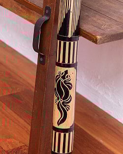 〔彫刻入り 約60cm〕レインスティック 雨音 波音のする楽器　民族楽器 - サブ3