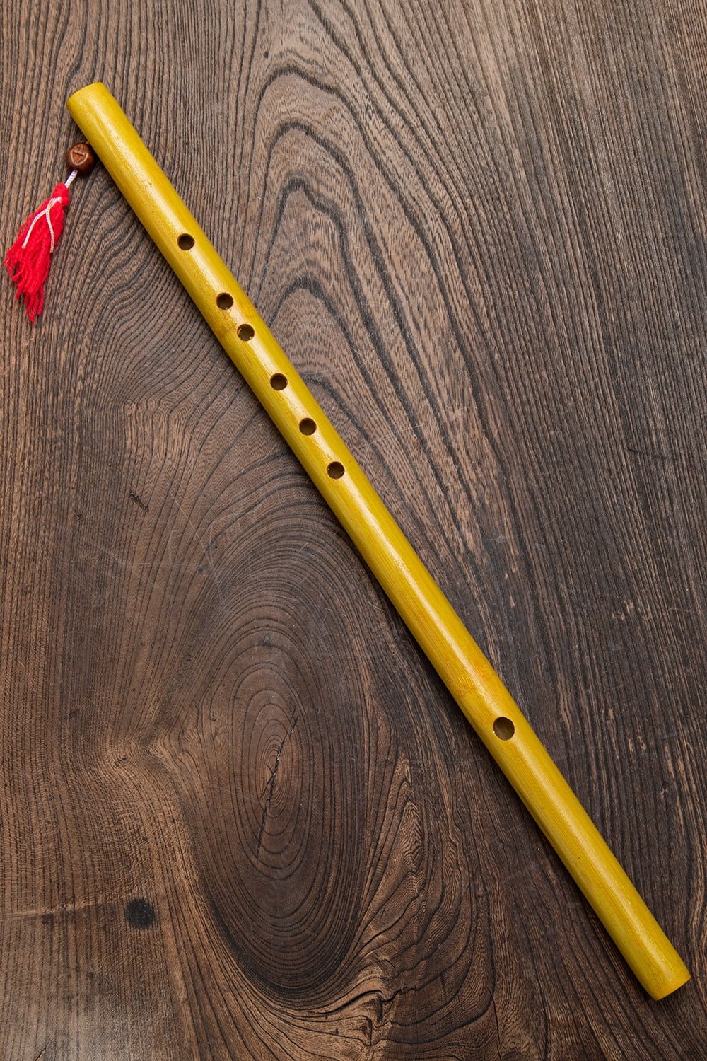 ベトナムの竹笛 房付きロング 45cm / 横笛 バンブーフルート アムサーオ 管楽器 民族楽器 インド楽器 エスニック楽器 ヒーリング楽器