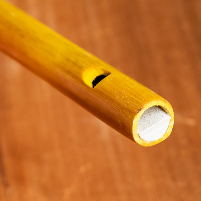 ベトナムの竹笛 - 縦笛 45cm 2 - 吹口部分です。
