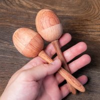 アジアのかわいい木製 マラカス 2個セット(VN-GAKKI-4)