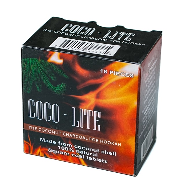 シーシャの炭 COCO LITE COAL - 18個入り 樹脂香にもオススメ 2 - パッケージ写真