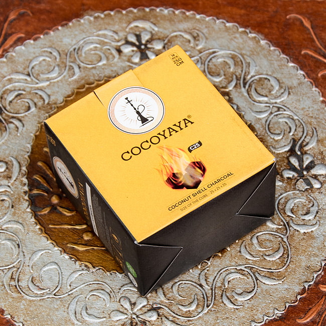 ココナッツ製のシーシャ炭 COCOYAYA - 18個入り 250g　樹脂香・レジン香にもオススメ 2 - パッケージ写真