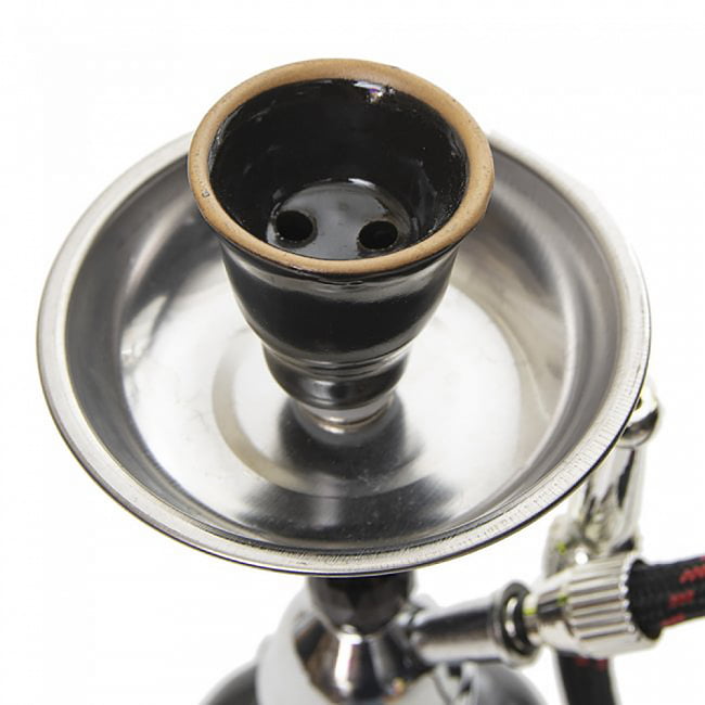 [クレイトップとパイプランダムカラー]シーシャ(水タバコ)黒【20cm】 2 - 水を貯める壺の部分のアップです。
