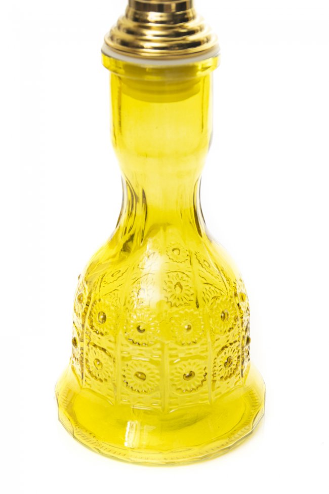 シーシャ(水タバコ) 黄色【77cm】 5 - ボトルの拡大です。異国情緒のあるデザインです。