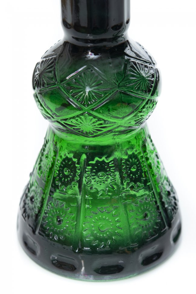 シーシャ (水タバコ) 緑【約50cm】 5 - ボトルの拡大です。異国情緒のあるデザインです。