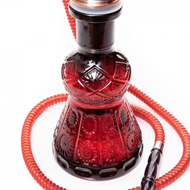 シーシャ(水タバコ) 赤【約50cm】 5 - ボトルの拡大です。異国情緒のあるデザインです。