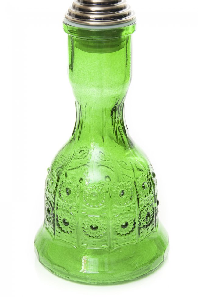 シーシャ(水タバコ) 緑【77cm】 5 - ボトルの拡大です。異国情緒のあるデザインです。